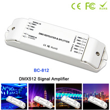 Repetidor de potencia de señal DMX512 BC-812, amplificador de potencia DMX de 1 a 2 canales, divisor de potencia DMX, controlador led, DC12V -24V 2024 - compra barato