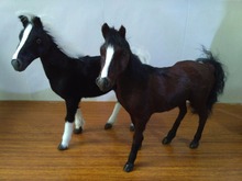 polyethylene&furs brown or black horse model large 28x25cm Simulation horse prop home decoration gift d1929 2024 - buy cheap