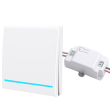 433Mhz Wireless Switch Light smart push RF Remote Control AC 110V 220V Receiver 50M Wall Panel button Bedroom Lamp White 2024 - buy cheap