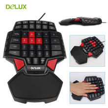 Delux T9 Single Hand Professional PC Game Keyboard Gamer USB Wired Mini Portable Game Key Board 47 Keys Double Space CF CS LOL 2024 - buy cheap