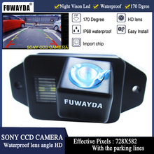 Камера заднего вида FUWAYDA SONY CCD HD с функцией ночного видения и углом обзора 170 градусов, парковочная Автомобильная камера для TOYOTA LAND CRUISER PRADO 2700 4000 2024 - купить недорого