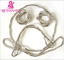 RED SNAKE 5pcs Bendy Fashion Flexible Titanium Silver colour Snake Necklace 90cm*8mm Larger Manufactory Price 2024 - buy cheap