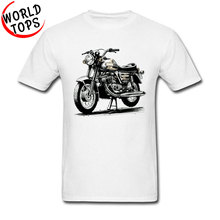 Retro Style Motorbiker Design T-Shirts All Cotton Crew Neck Men Tops Tees Crazy T Shirts Men Discount Short Sleeve Top T-shirts 2024 - buy cheap