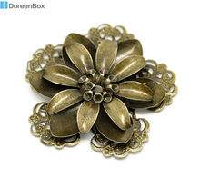 10 Uds. De Doreen Box de flor de filigrana, accesorio de aleación de silicona de Color 5,3x5,1 cm para fabricación de joyas DIY al por mayor 2024 - compra barato