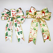 Ornamentos de pingente de arcos de natal 20x20cm, artesanato, suprimentos de decoração de árvore de natal, laço de natal, decoração de ano novo 2024 - compre barato