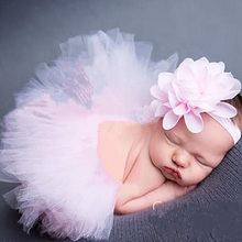 Adereços para fotografia de bebês,saia com tule, conjunto de saia tutu rosa, adereços para fotos de bebês meninas 2024 - compre barato