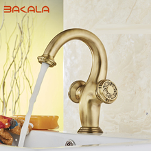 2017 BAKALA banheiro single lever single hole retro faucet for bathroom faucet tap bathroom waterfall BR-10706 2024 - buy cheap