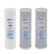 Conjunto de pré-filtro substituto para sistema de filtro de água por osmose reversa, estágio 1, 2 e 3, pacote de 1 sedimento & 2 filtros de bloco de carbono 2024 - compre barato