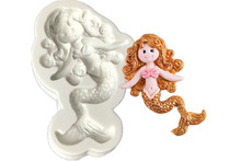 Luyou 1pcs Mermaid Silicone Mold DIY Baby Birthday Cake Fondant Cake Decorating Tools Clay Candy Chocolate Gumpaste Mould FM1549 2024 - buy cheap