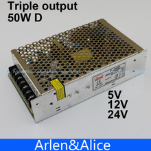 T 50W D Triple output 5V 12V  24V Switching power supply smps AC to DC 2024 - buy cheap