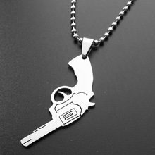 Stainless Steel Revolver Pistol Charm Necklace Guns Movie Character Zorro Weapon Pistol Necklace Men Revolver Necklace Jewelry 2024 - buy cheap