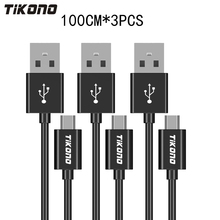 Tikono-Cable Micro cargador USB para sincronización de datos, Cable de carga rápida para teléfono inteligente Android, tableta y PC, 5V, 2A, 3 unids/lote 2024 - compra barato