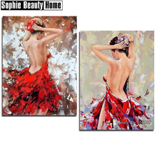 5D completa DIY Pintura Diamante do Ponto da Cruz Dancer Beleza Em Vermelho Teste Padrão Do Diamante Bordado Diamante Mosaic Needlework Presente 187360 2024 - compre barato