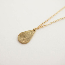 Wholesale Tiny Teardrop Fingerprint Necklace jewelry pendant 12pcs/lot 2024 - buy cheap