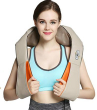 U Shape Electrical Shiatsu Back Neck Shoulder Massager body infrared 3D kneading massager EU plug  flat plug 2024 - buy cheap