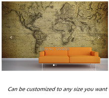 Free shipping custom 3D Antique Aged Map Wall modern mural Mural television sofa bedroom wall wallpaper 2024 - buy cheap