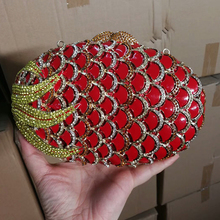 XIYUAN marca de forma de piña ahueca hacia fuera la cartera de cristal de las mujeres noche embrague bolso de la Bolsa de la boda cóctel nupcial bolso 2024 - compra barato