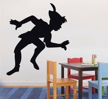 Pegatina de pared de dibujos animados Peter Pan para habitación de niños, pegatina de vinilo para dormitorio, sala de juegos 2024 - compra barato
