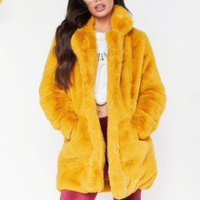Faux Fur Coat Women Long Sleeve Thick Warm Flurry Jackets Plus Size Coat Winter Black Yellow Pink Red Fur Coats Fall 2021 T8 2024 - buy cheap