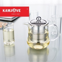 Juego de té de vidrio resistente al calor Kamjove, juego de té rojo con maceta elegante 2024 - compra barato