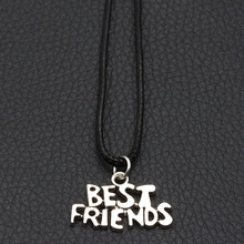 Initial Necklace Letters Best Friends Pendant Leather Necklace Fashion Jewelry For Women Girlfriend Gift 2024 - buy cheap