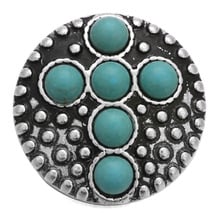 10pcs/lot New Snap Jewelry Green Stone Charm Cross 18mm Snap Buttons for Woman Snap Bracelet Button Jewelry ZA2000 2024 - buy cheap