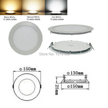 2014 New Real High Quality Dimmable 9w Round 2835 Smd Led Recessed Ceiling Light,wholesale Ac85-265v Panel Light +free Shipping 2024 - buy cheap