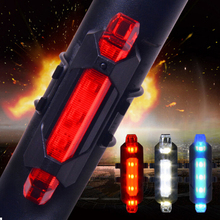 LED Bicycle Cycling Tail USB Rechargeable Red Warning Light Bike Rear Safety Light Color Blue Red White 2024 - buy cheap