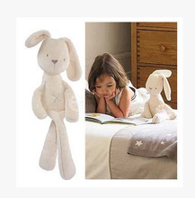 Super cute 1pc 43cm cartoon soft pacify rabbit sweet bed bunny festival plush doll stuffed toy children birthday gift 2024 - buy cheap