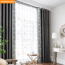 Custom curtains luxury grey Dutch velvet bedroom study modern minimalist Nordic velvet cloth blackout curtain tulle drape B464 2024 - buy cheap