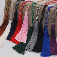 Exknl Brand Long Tassel Necklace For Women Statement Style Bohemian Necklace Collier Maxi Pendants Necklace Handmade Jewelry 2024 - buy cheap