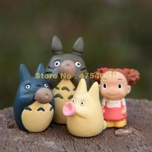 4pcs/lot my neighbor totoro blue cacophony blowing mei micro landscape resin action figure 3cm Toy 2024 - buy cheap