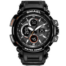 Брендовые мужские спортивные часы с двойным дисплеем, аналоговый цифровой светодиодный, электронные кварцевые наручные часы, водонепроницаемые, плавательные военные часы G50 2024 - купить недорого