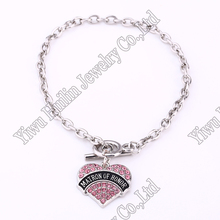 New Arrival  fashion rhodium plated with sparkling crystals MATRON OF HONOR heart charm bracelet 2024 - buy cheap