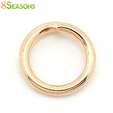 Accesorios para anillos abiertos de 8 estaciones, color oro rosa, 6mm de diámetro, 1000 Uds. (B30881) 2024 - compra barato
