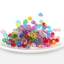 New Arrival Hot 8mm 100pcs Loose Strand Round Faceted Round Acrylic Plastic Spacer Beads for Bracelet jewelry Findings making 2024 - buy cheap