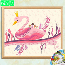 OUYIJIA Big Swan Queen 5D DIY Diamond Painting Full Square Diamond Embroidery Picture Rhinestones Mosaic Decoration Painting 2024 - buy cheap