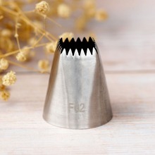 #F02 Square Shape Piping Nozzle Cake Cream Decoration Stainless Steel Icing Tips Cupcake Pastry Tools Large Size Special Nozzles 2024 - buy cheap