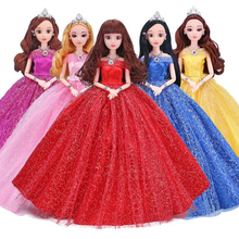 NK-vestido de novia para muñeca Barbie, traje de fiesta con encaje completo alrededor del vestido, los mejores accesorios de regalo para niñas, una pieza, JJ 2024 - compra barato