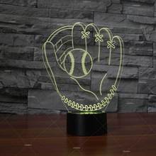 Baseball Glove Modeling 3d Nightlight Acrylic Light Emitting Gift Led Table Led Night Light Christmas Gift Children's Toys 2024 - buy cheap