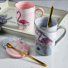 Luxury Porcelain Mug Office Milk Tea Coffee Mugs Marble Pattern Cups With Lid And Spoon Ceramic Mug Drinkware Business Gift 2024 - buy cheap