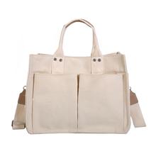 2019 Women Zipper Shoulder Bag Cotton Canvas Handbag Casual Tote Female Eco Crossbody Bag Ladies Vintage Messenger Bags 2024 - buy cheap