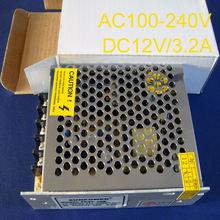 Fuente de alimentación conmutada LED DC12V 3.2A, fuente de alimentación de entrada de AC100-240V, salida de 12V, envío gratis, 2 unids/lote 2024 - compra barato