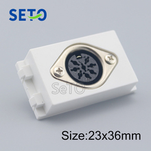 SeTo 128 Type Female Microphone Module 8 Pins DIN Connector Keystone For Wall Plate Socket 2024 - buy cheap