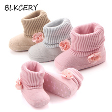 Newborn Fashion Baby Boots for Girl Princess Shoes Newborn Boot Infant Booties Toddler Brand Buty with Pink Flowers Shower Gift 2024 - buy cheap