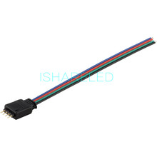 10pcs Bare Wire to 4-pin Male Connector Cable for 3528 5050 RGB LED Strip Light (6-inches/15cm) 2024 - buy cheap