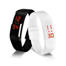 Hot Fashion Men Candy Silicone Strap Touch Screen Square Dial Digital LED Waterproof Sport Wrist Watch Women Kids Watches 2024 - buy cheap