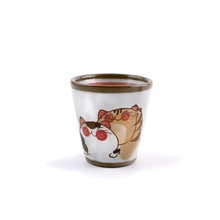 Japanese-style Hand-painted Cat Cartoon Pattern Ceramic Water Sake Cup Tea Cups Wine Bowl Restaurant Home Drink Ware 2024 - buy cheap