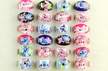 New Wholesale Mixed Lots Christmas gifts 50pcs Lovely Animation Alien animal Children Kind girl Lucite Resin Rings free shipping 2024 - buy cheap