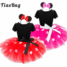 TiaoBug Child Girls Polka Dots Princess Ballet Tutu Dress with Headband Kids Birthday Halloween Costume Cosplay Party Dress Up 2024 - buy cheap